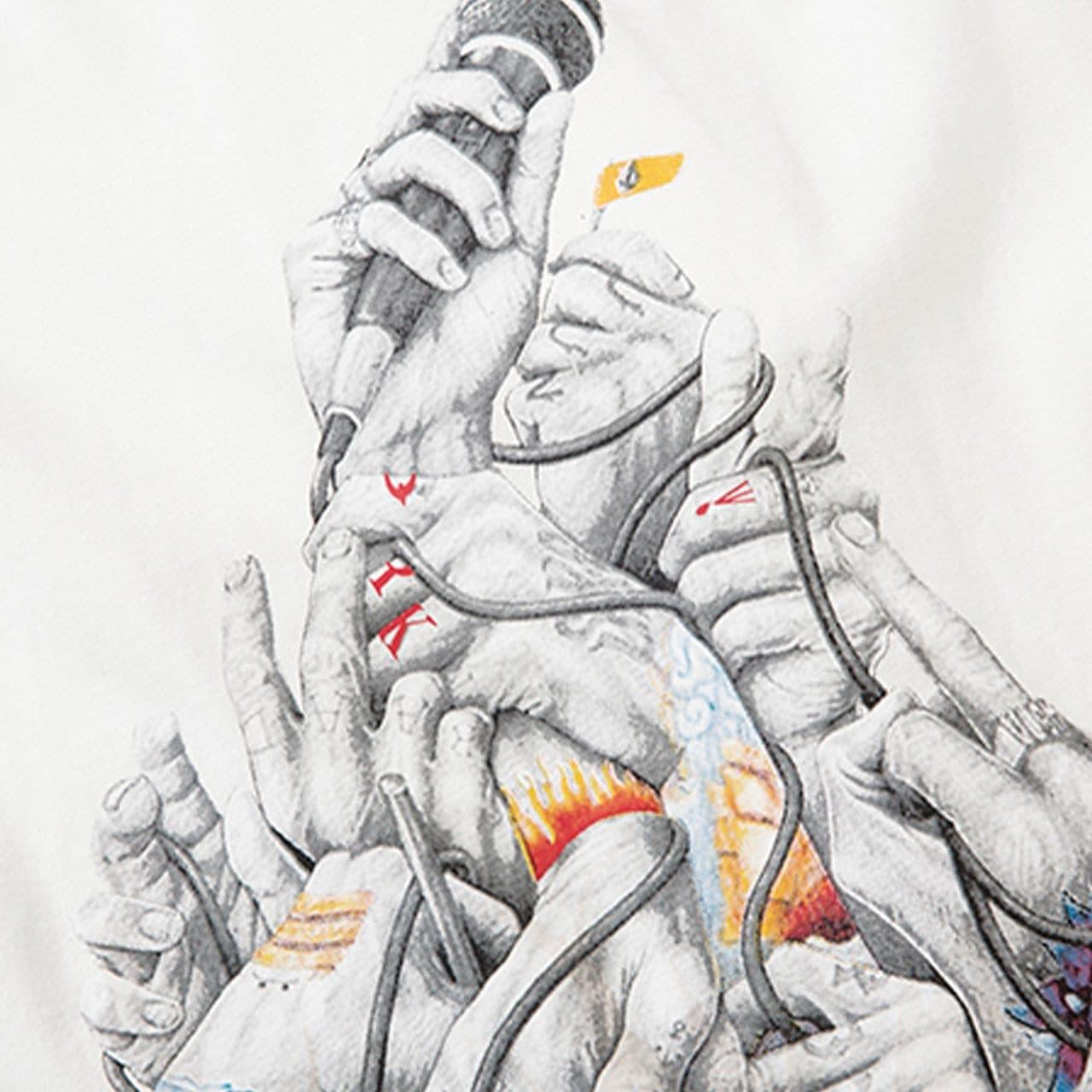Dark Fire Flame Print Sweatshirt