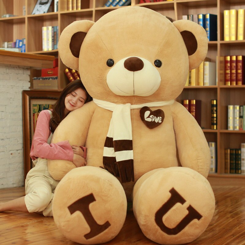 80/100cm Big I LOVE YOU Teddy Bear Plush Toy Lovely Huge Stuffed Soft Bear Doll Lover Bear Kids Toy Birthday Gift For Girlfriend