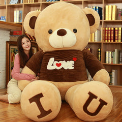 80/100cm Big I LOVE YOU Teddy Bear Plush Toy Lovely Huge Stuffed Soft Bear Doll Lover Bear Kids Toy Birthday Gift For Girlfriend