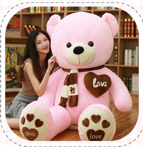 80-100cm   Giant Filled Full Big Size Large Teddy Bears Stuffed Toys Adult Soft Pillow Birthday Costum Gift Plush Dolls