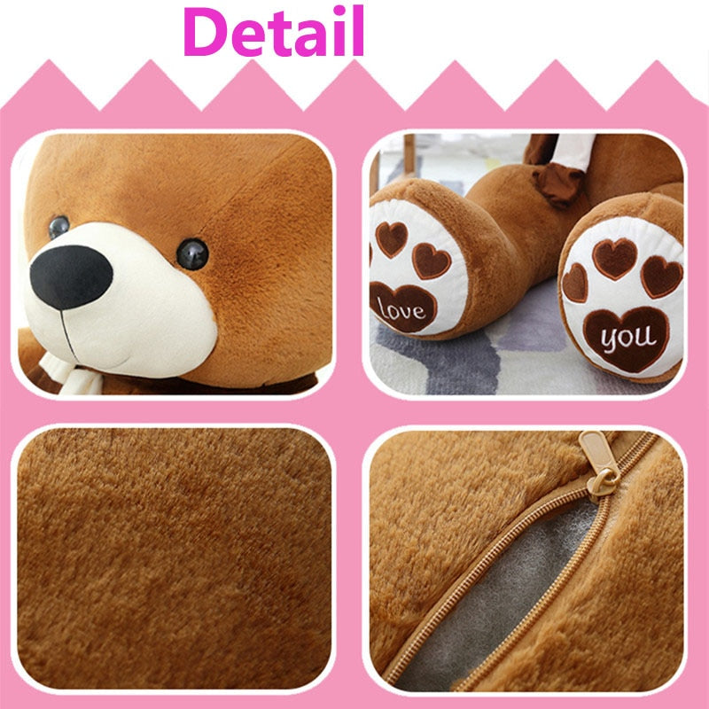 80-100cm   Giant Filled Full Big Size Large Teddy Bears Stuffed Toys Adult Soft Pillow Birthday Costum Gift Plush Dolls