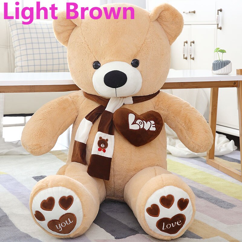 80-100cm   Giant Filled Full Big Size Large Teddy Bears Stuffed Toys Adult Soft Pillow Birthday Costum Gift Plush Dolls