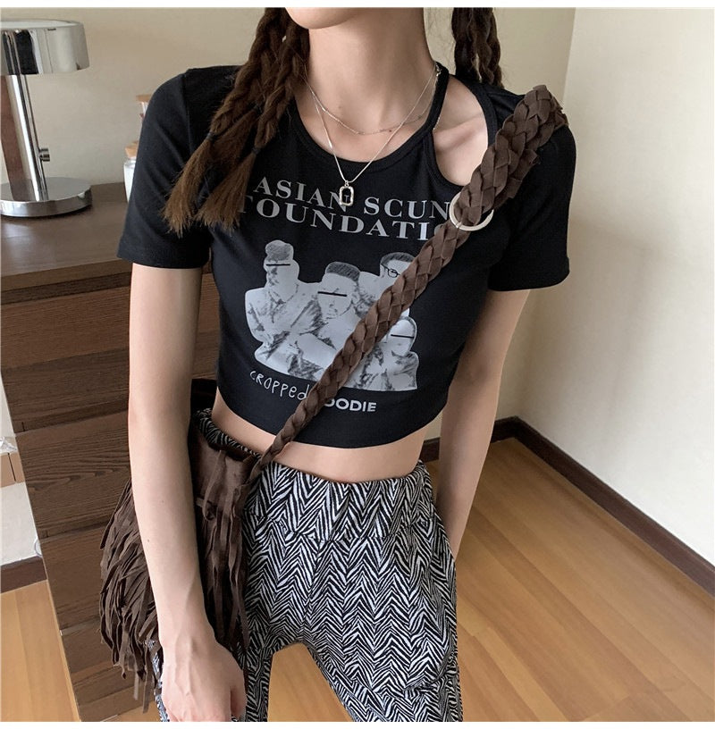 Vintage Cutout Cool Girl Tee