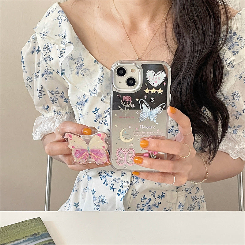 Graffiti Flower Butterfly Holder Phone Case