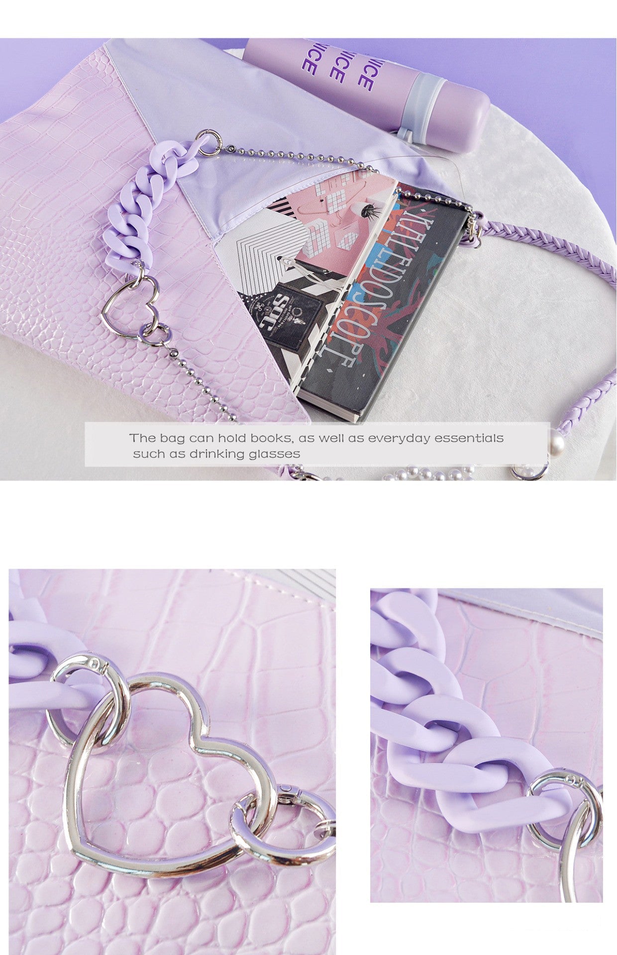 Y2k Purple Stitching Style Bag