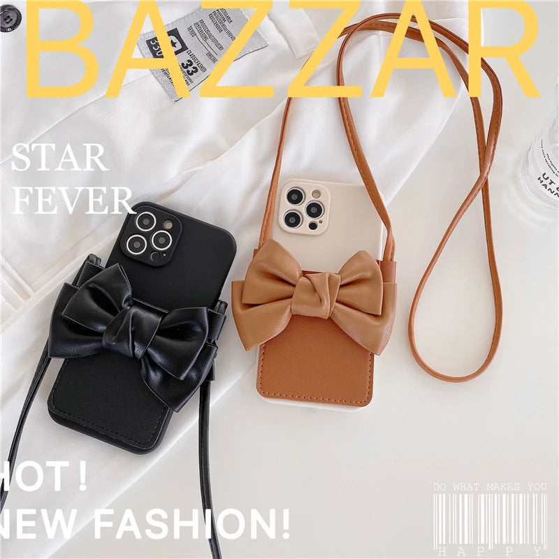 Bowknot Card Case Phone Case