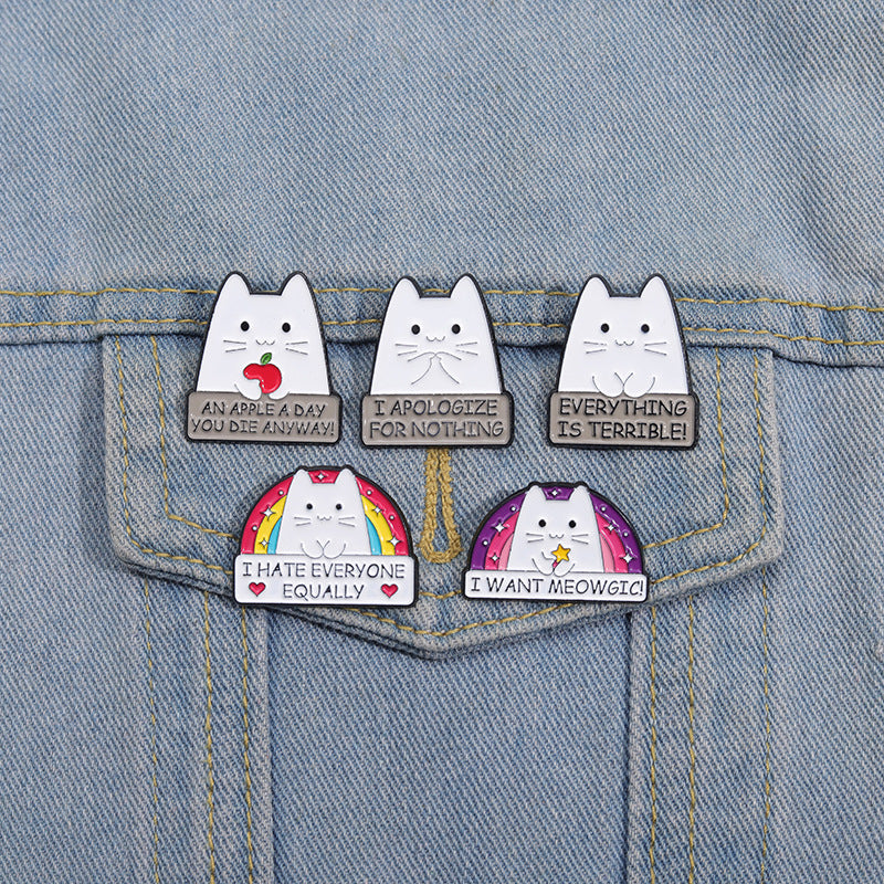 Cartoon Rainbow Cat Pins