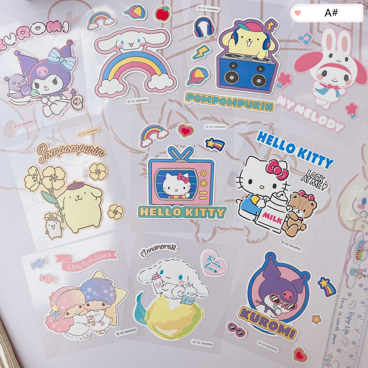 Cute Anime Transparent Stickers