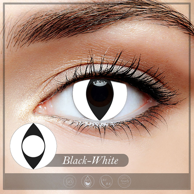 Halloween Black White Contact Lenses(6 months wear)