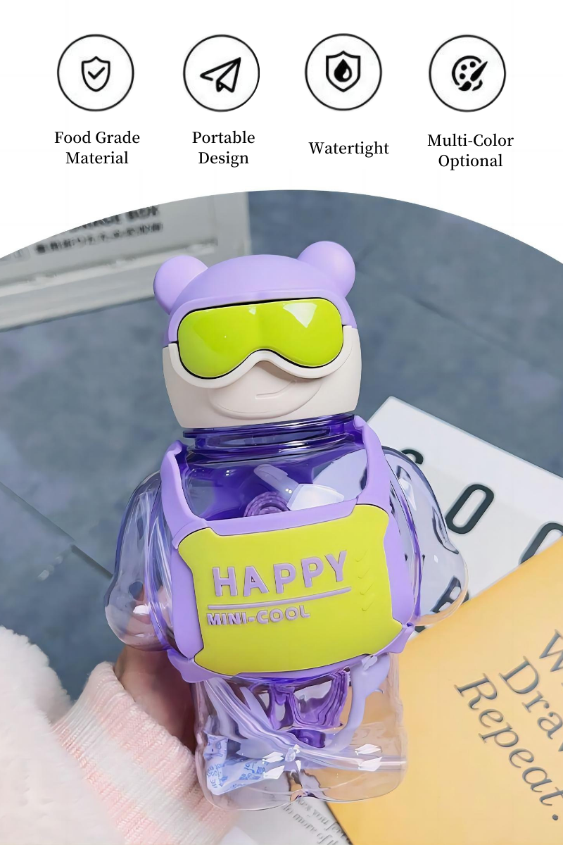 Cool Bear Straw Water Bottle