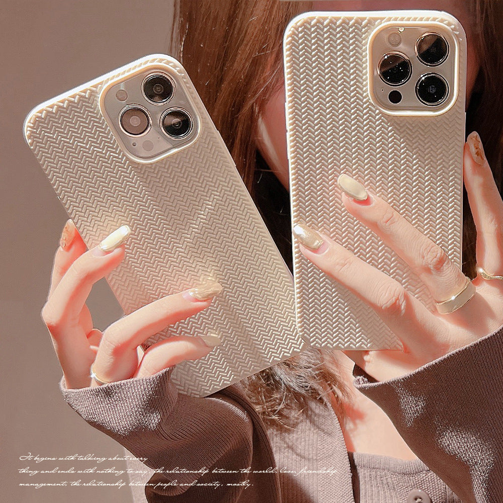 Solid Woven Pattern Phone Case