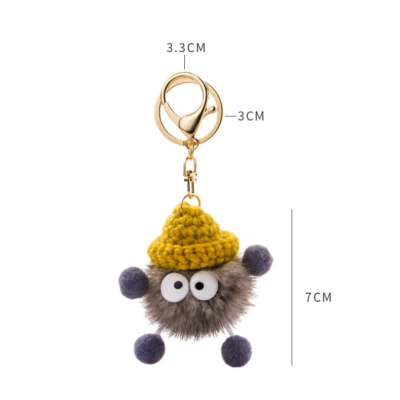 Fluffy Elf Ball Bag Keychain