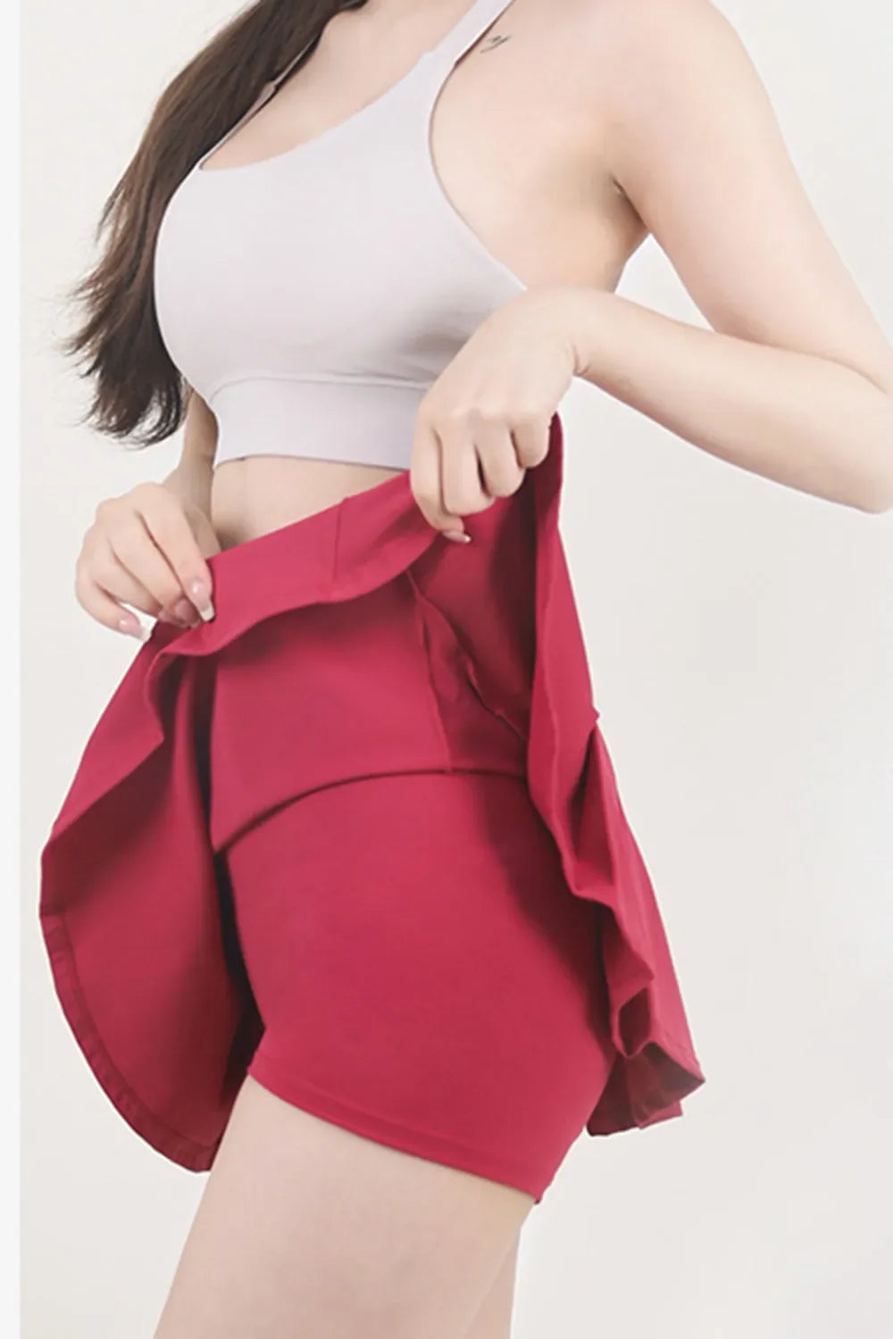 High Waist Pleated Skirt