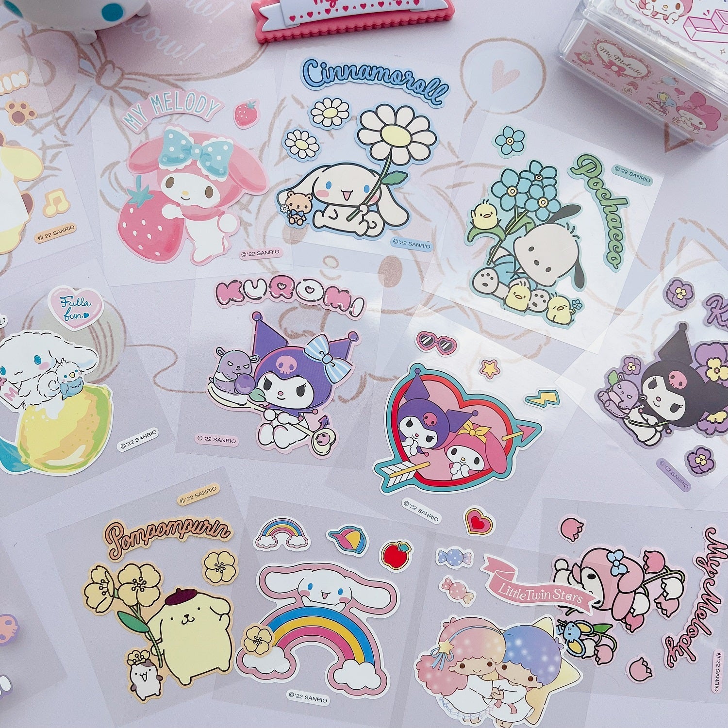 Cute Anime Transparent Stickers