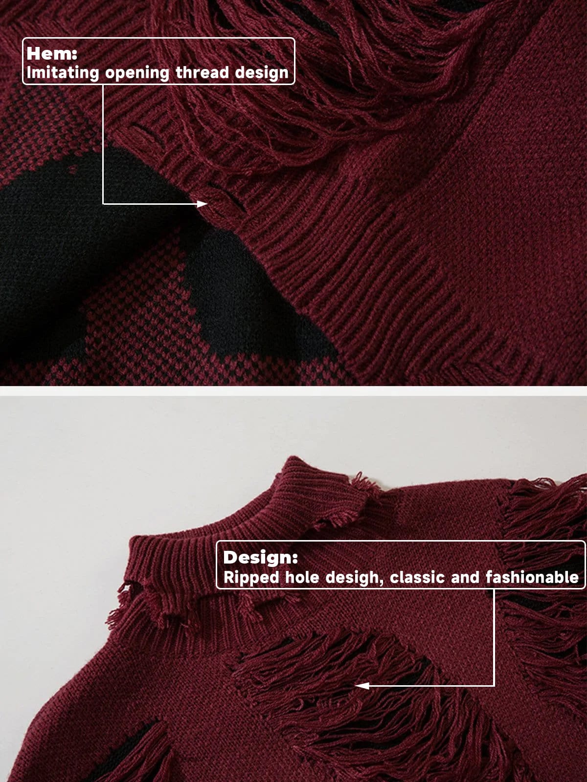 Hole Cut Out Sweater
