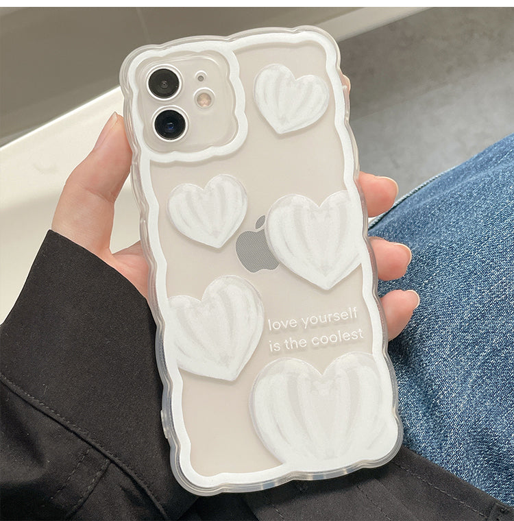 Simple White Heart Phone Case