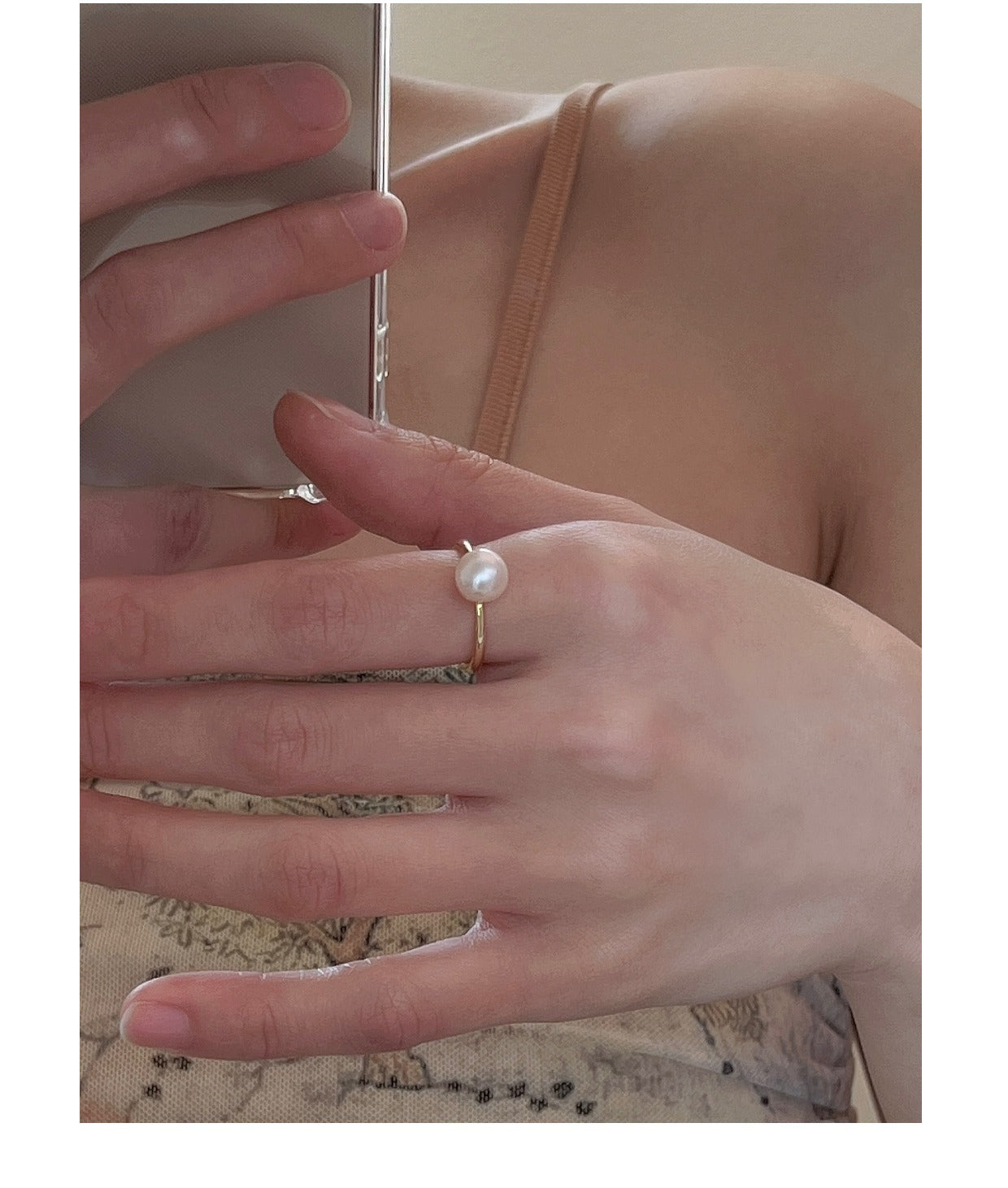 Unique Pearl Bow Ring