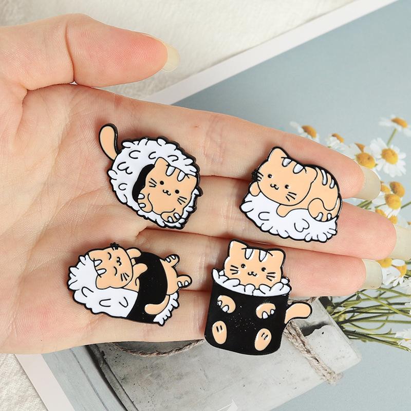 Cute Teacup Blanket Cat Pins