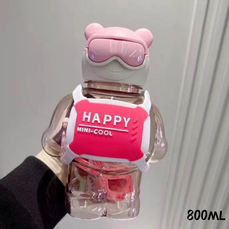 Cool Bear Straw Water Bottle