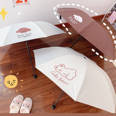 Cartoon Bear Folding Umbrella