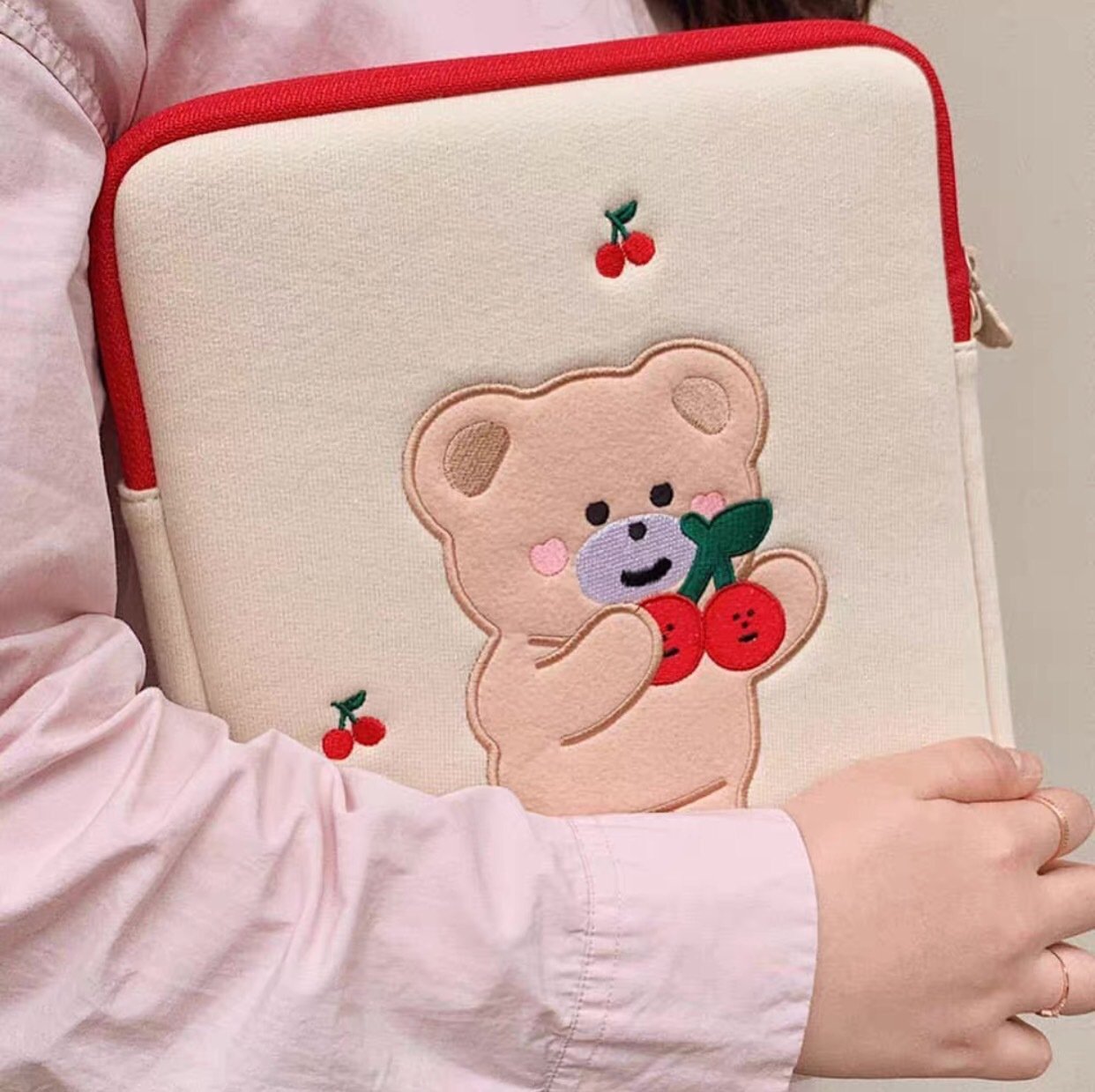 Cherry Bear Ipad Laptop Bag