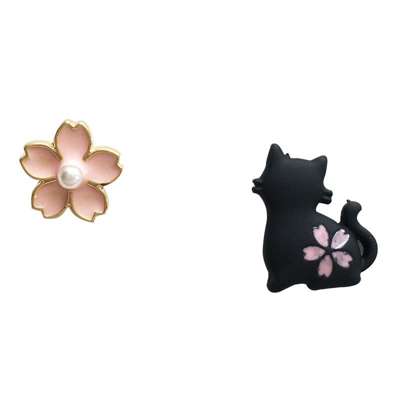 Cute Cat Flower Earrings