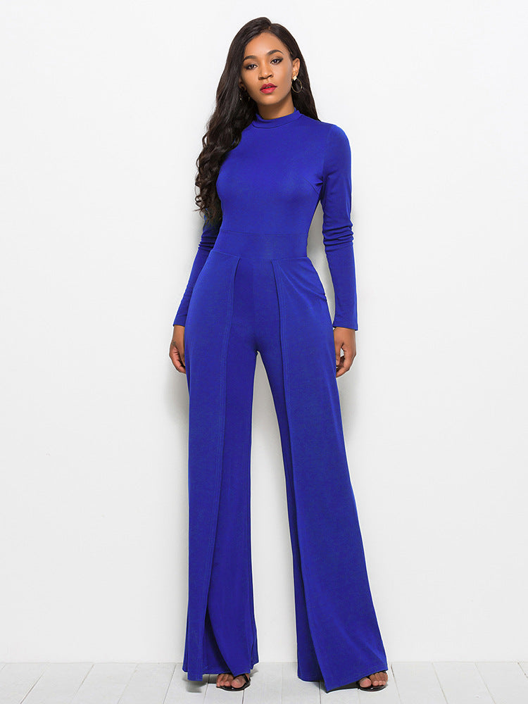 Long Sleeve Wide Leg Jumpsuit