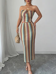 Printed Tube Top and Skirts Set