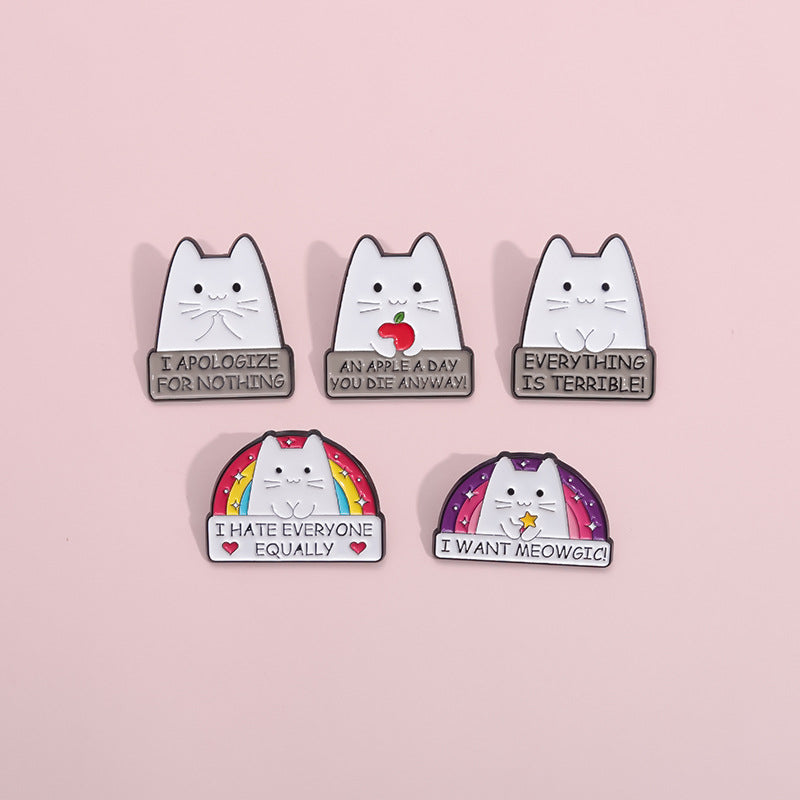 Cartoon Rainbow Cat Pins