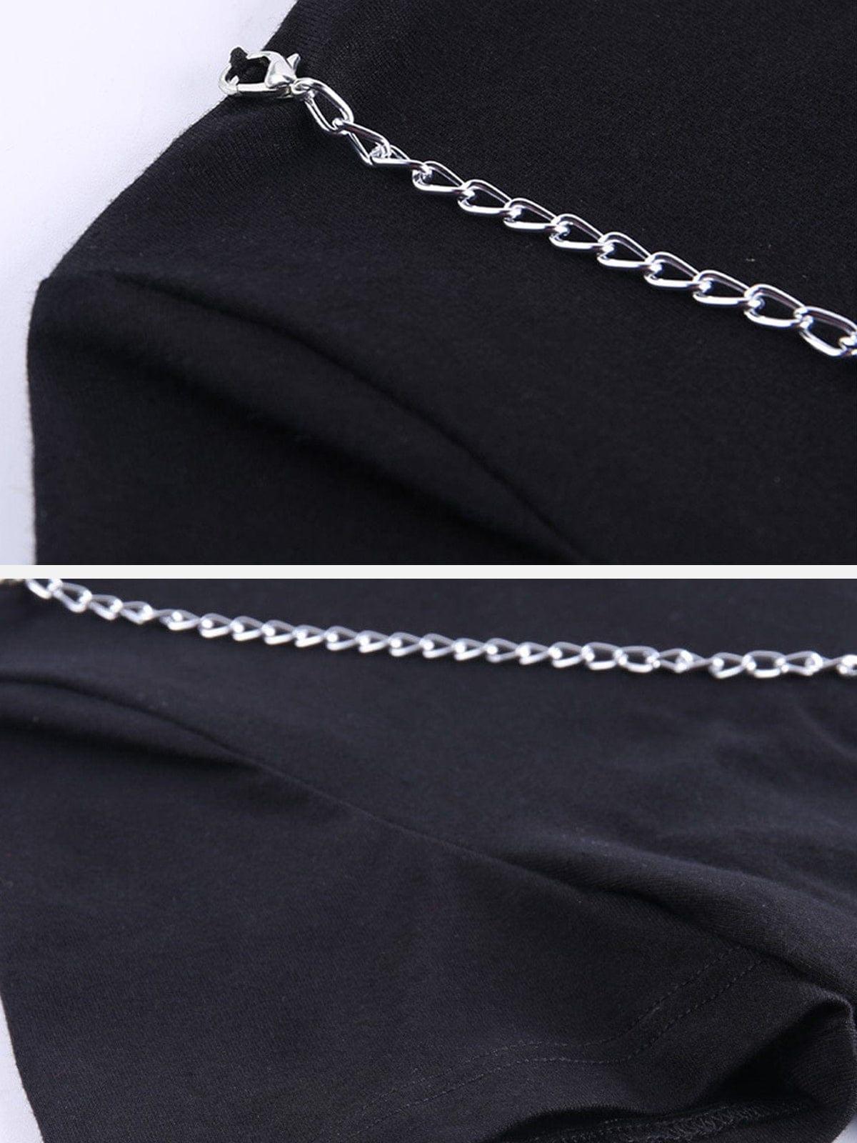 Irregular Chain Short Sleeve T Shirt