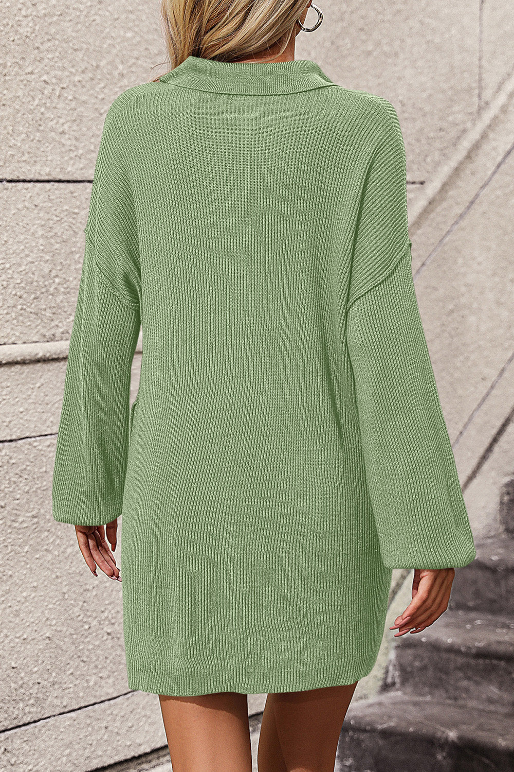 Long Sleeve Sweater Dress with Pockets