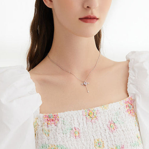 Cupid Heart Angel Wings Necklace