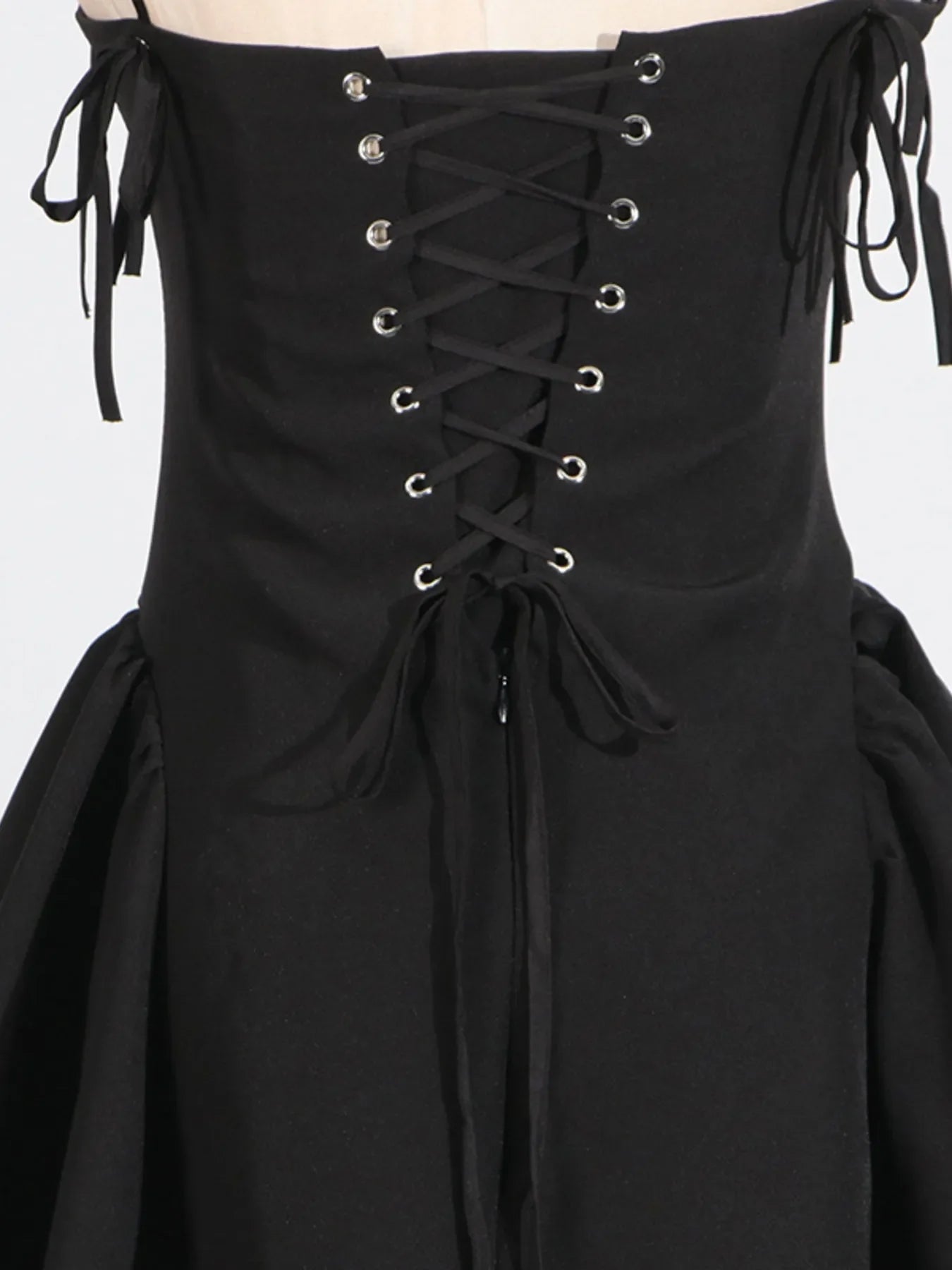 Lace Up Mini Cami Dress