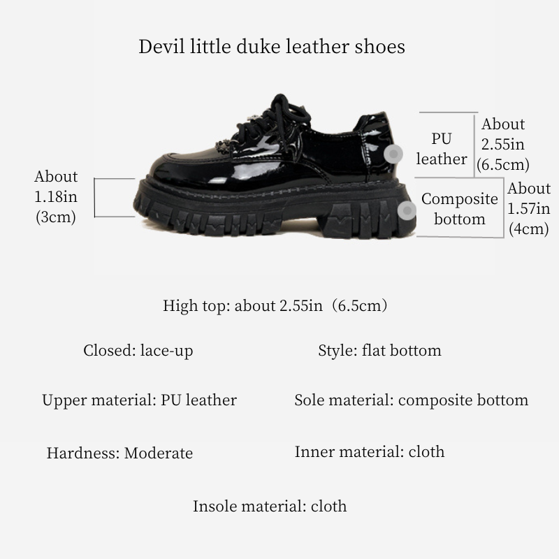 Little Devil Duke Platform Leather Shoes