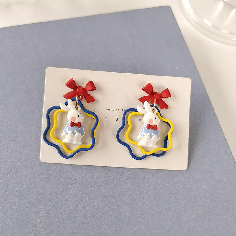 Kawaii Rabbit Bow Earrings