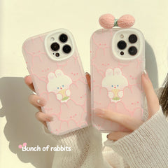 Pink Rabbit Bowknot Phone Case