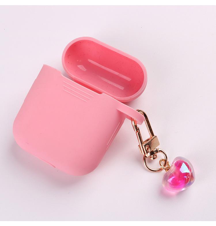 Kawaii Peach Heart Keychain