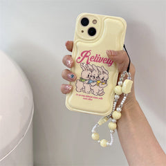 Cream Yellow Bunny Chain Phone Case