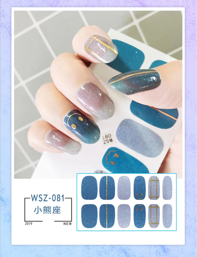 Gradient Constellation Nail Sticker