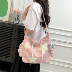 Cute Girly Pentagram Tote Bag