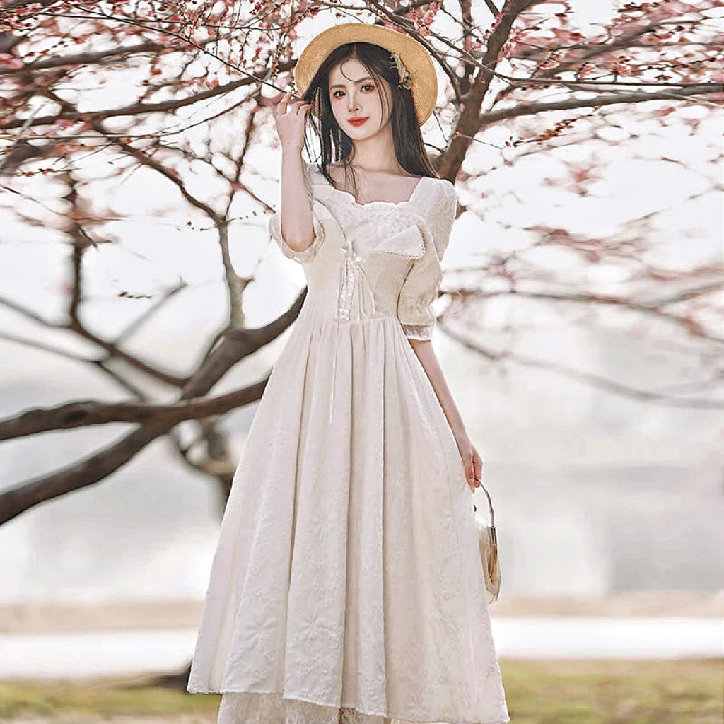 Angelic Daydream Vintage-Style White Princesscore Dress