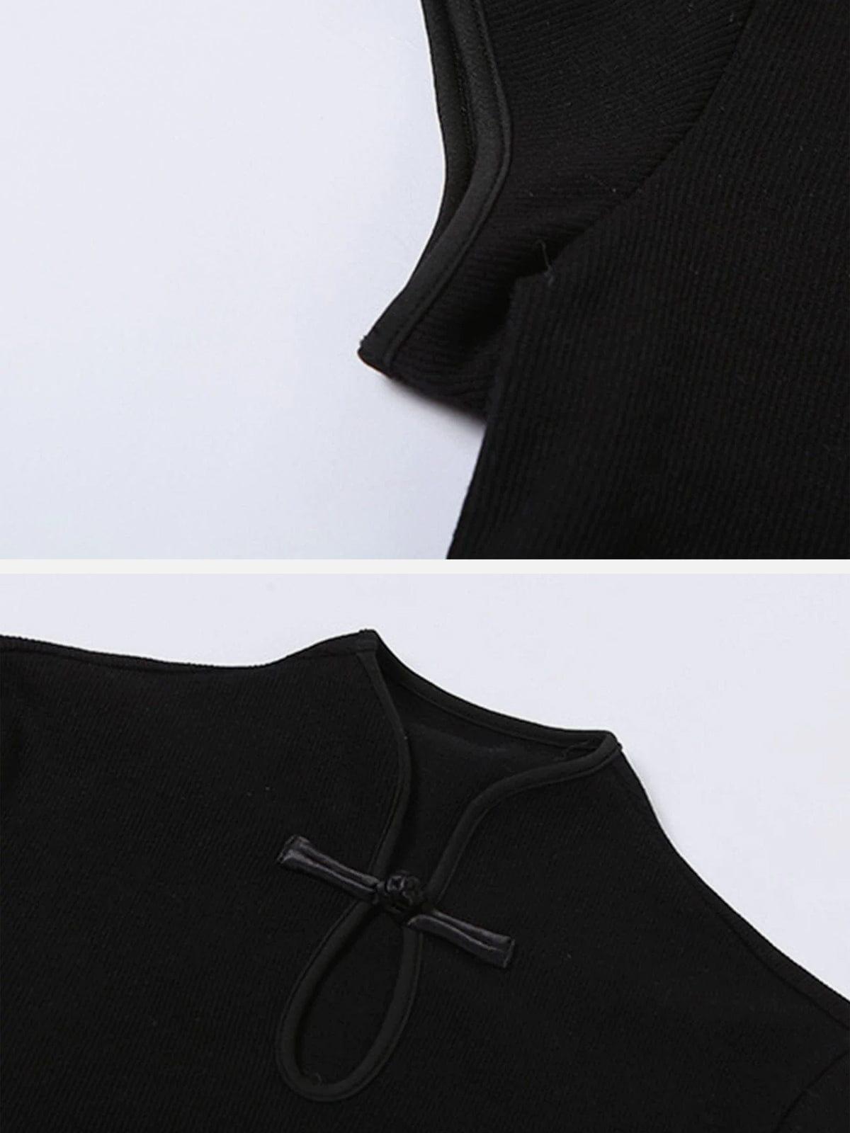 Vintage Hollow Out Slim Fit Tee