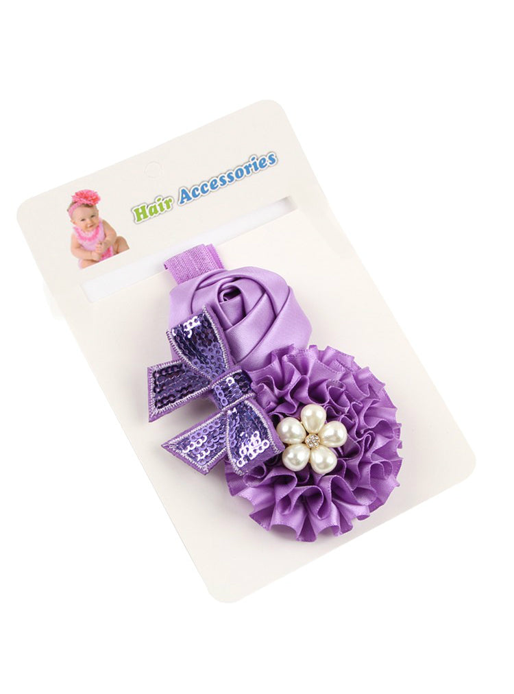 Baby Girls Flower Headband Rose Pearl Hair Accessories