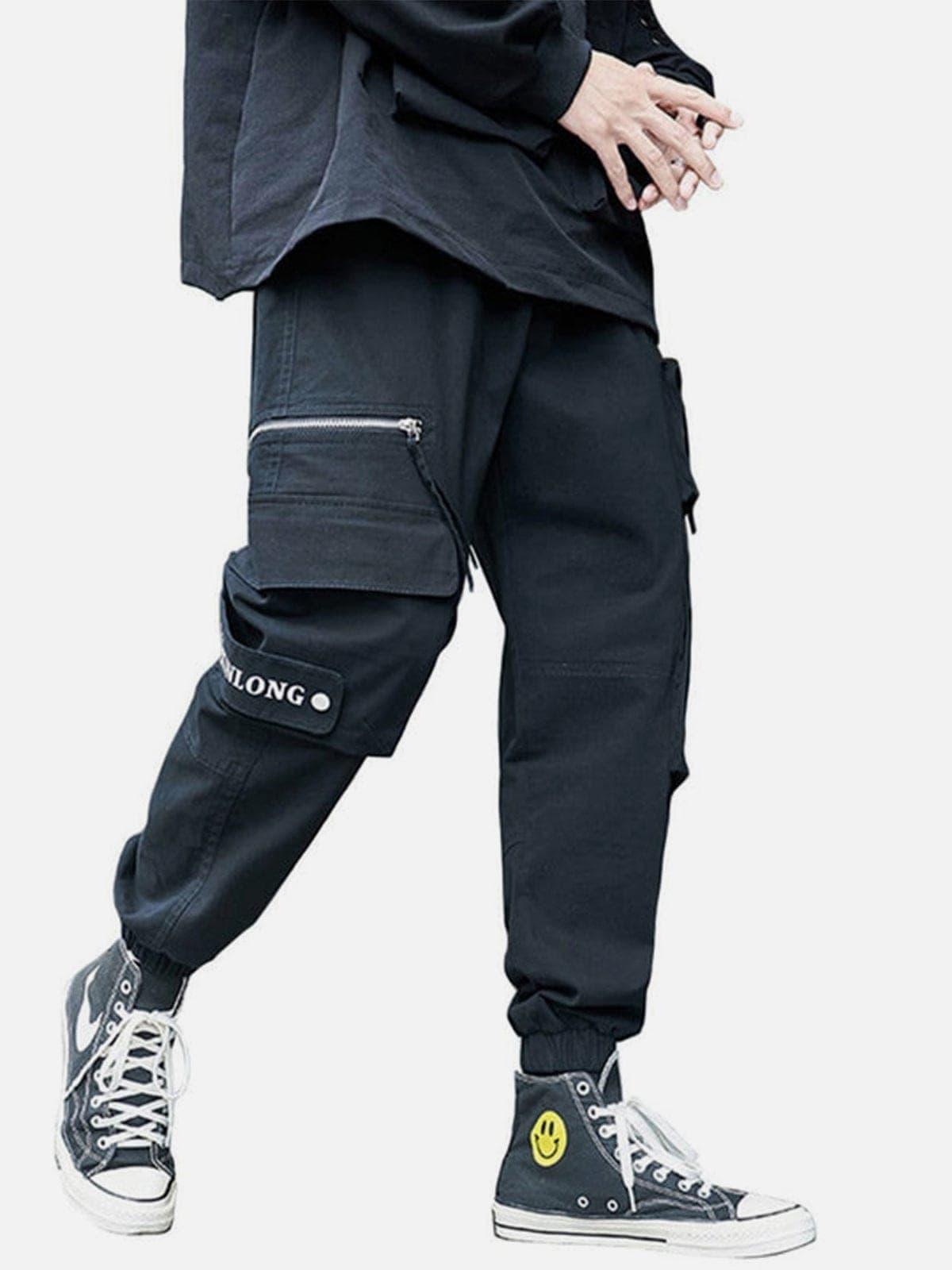 Patchwork Pockets Cargo Pants