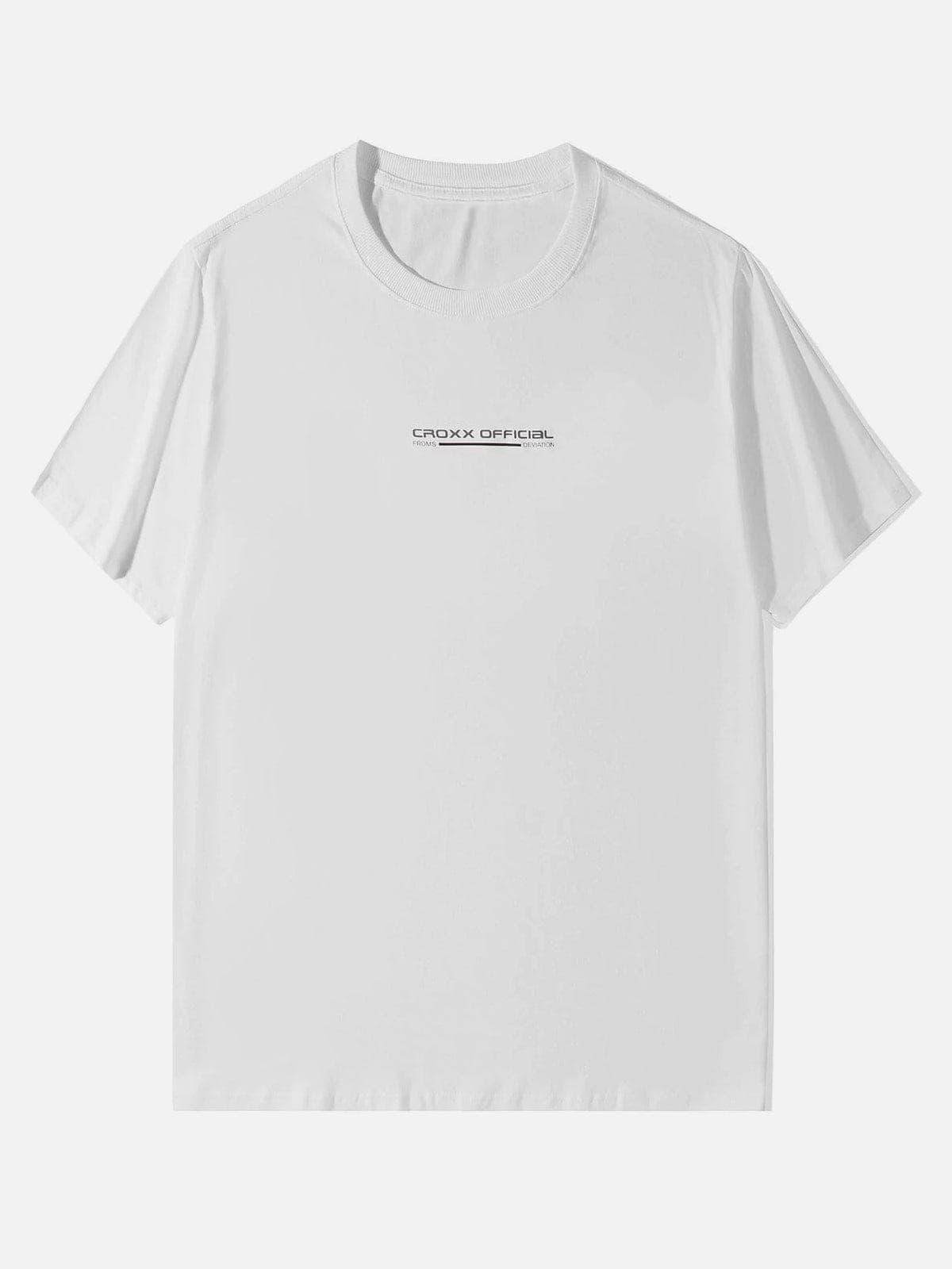 Functional Reflective Strip Print Cotton Tee