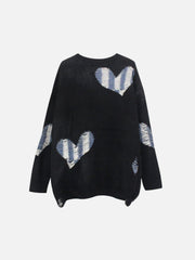 Dark Love Ripped Knitted Sweater