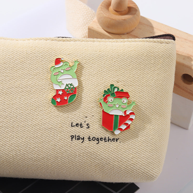 Cute Frog Christmas Series Pins