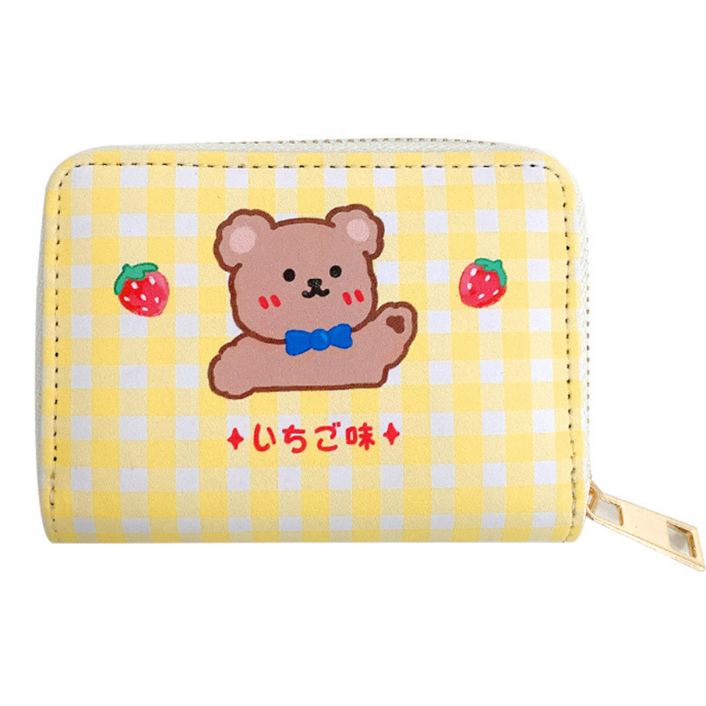 Cute Club Check Coin Purse