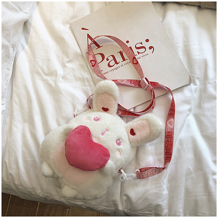 Sweetheart Plush Bunny Shoulder Bag