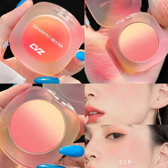 Cute Round Tri-color Gradient Girl Blush